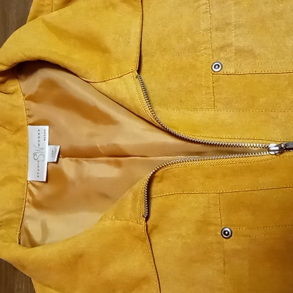 Studio Works Faux Suede Jacket Size 14P - Picture 4 of 5